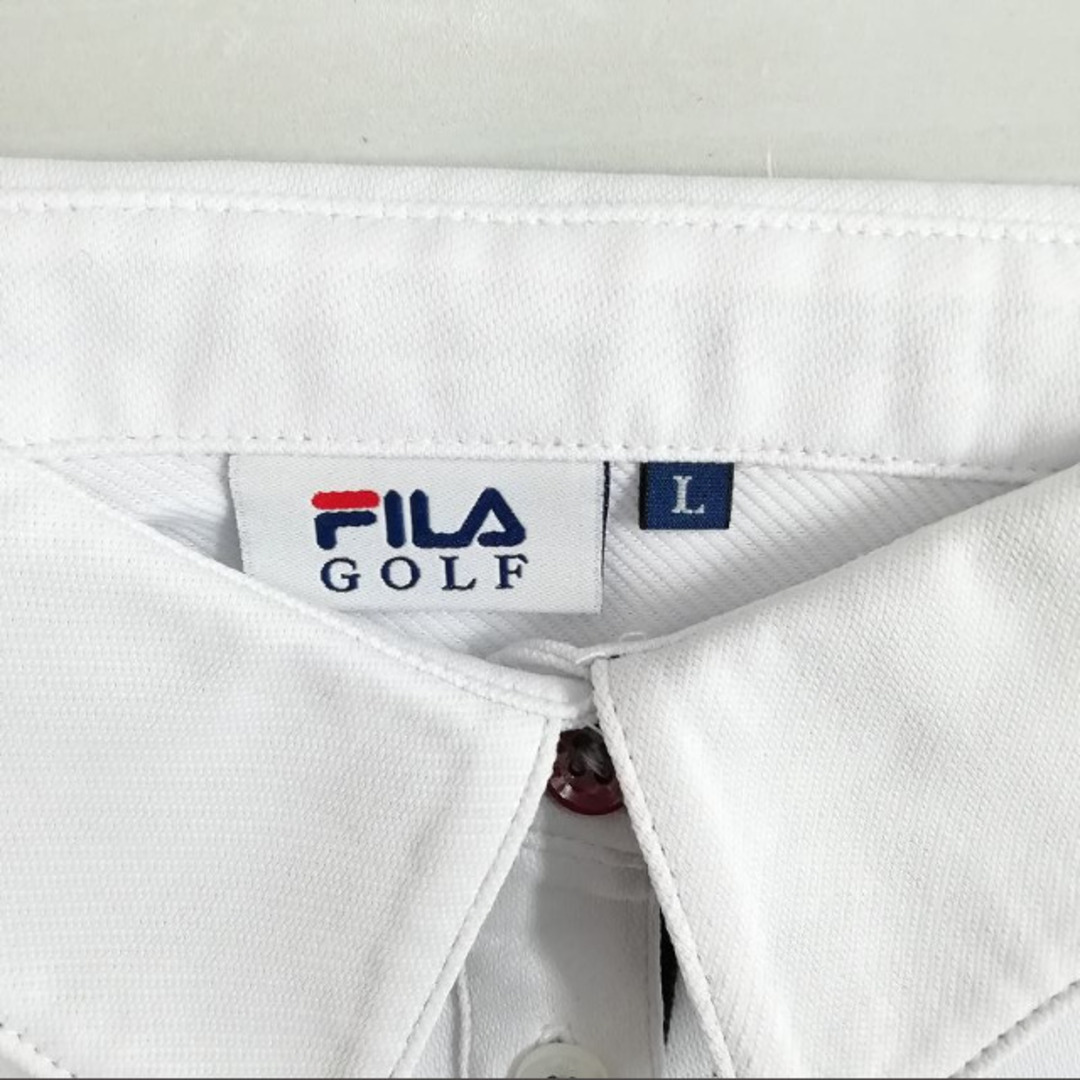 FILA(フィラ)の美品 GOLF ゴルフ ゴルフウッェア ポロシャツ 長袖 ワンポイント L  レディースのトップス(ポロシャツ)の商品写真