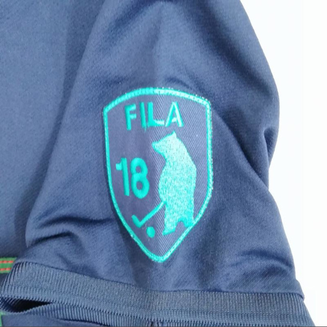 FILA(フィラ)の美品 GOLF ゴルフ ゴルフウェア ポロシャツ Tシャツ 半袖 LL ネイビー レディースのトップス(ポロシャツ)の商品写真