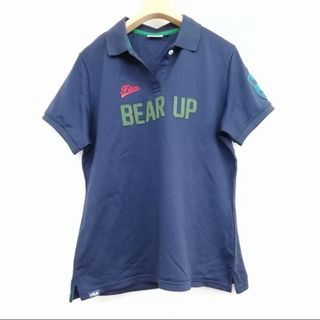 フィラ(FILA)の美品 GOLF ゴルフ ゴルフウェア ポロシャツ Tシャツ 半袖 LL ネイビー(ポロシャツ)