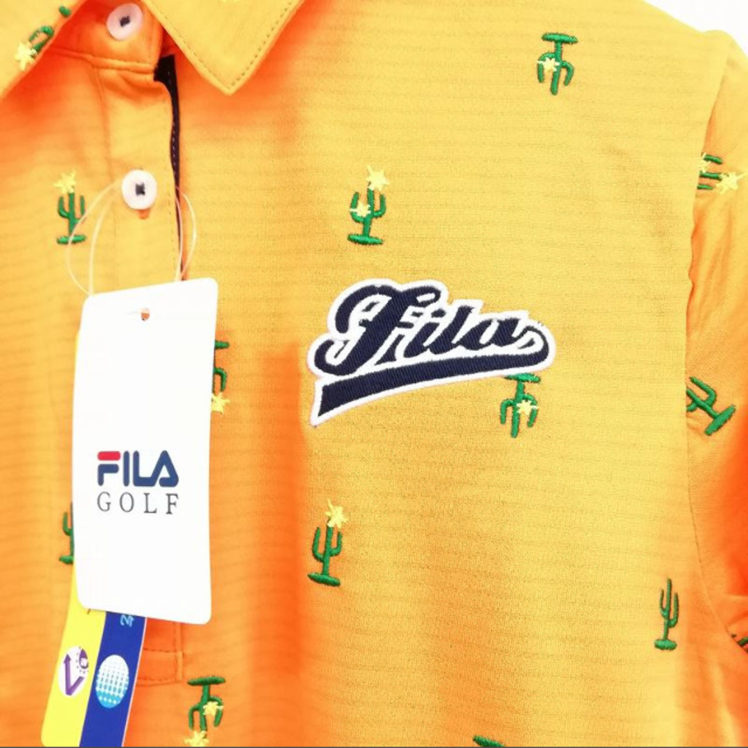 FILA(フィラ)のGOLF ゴルフ ゴルフウェア ポロシャツ Tシャツ 半袖  L オレンジ レディースのトップス(ポロシャツ)の商品写真