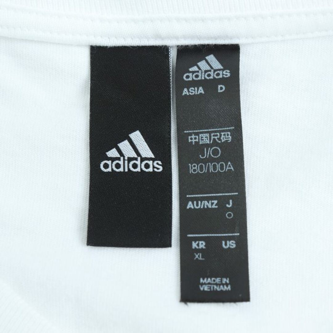 adidas(アディダス)のアディダス 半袖Ｔシャツ トップス フォトグラフィT スポーツウエア 大きいサイズ メンズ Oサイズ 白×青 adidas メンズのトップス(Tシャツ/カットソー(半袖/袖なし))の商品写真