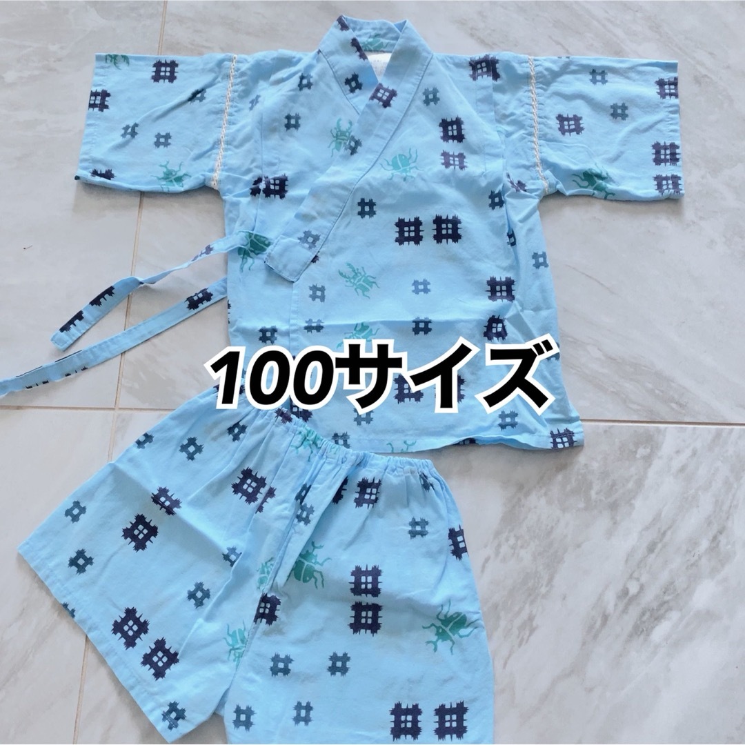 ［送料込］　100サイズ　甚平 キッズ/ベビー/マタニティのキッズ服男の子用(90cm~)(甚平/浴衣)の商品写真