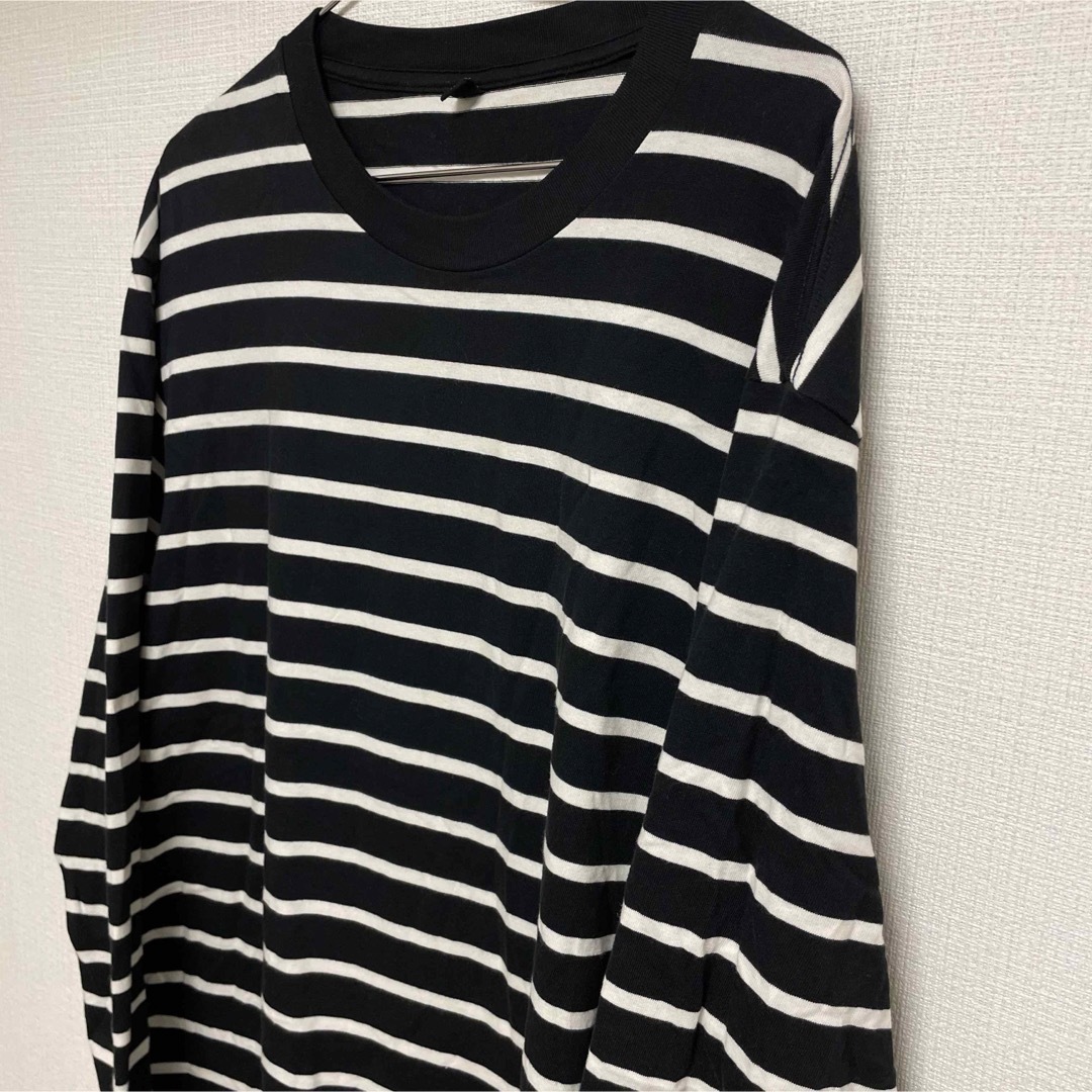 UNIQLO(ユニクロ)のUNIQLO ボーダーT 長袖 XL メンズのトップス(Tシャツ/カットソー(七分/長袖))の商品写真