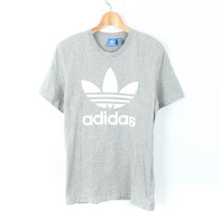 アディダス(adidas)のアディダス 半袖Ｔシャツ トップス ビッグロゴT スポーツウエア 大きいサイズ メンズ XOサイズ グレー×白 adidas(Tシャツ/カットソー(半袖/袖なし))