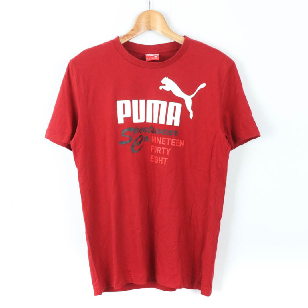 PUMA(プーマ)のプーマ 半袖Ｔシャツ トップス ロゴT スポーツウエア コットン メンズ Sサイズ 赤×白×黒 PUMA メンズのトップス(Tシャツ/カットソー(半袖/袖なし))の商品写真