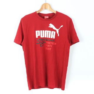 PUMA - プーマ 半袖Ｔシャツ トップス ロゴT スポーツウエア コットン メンズ Sサイズ 赤×白×黒 PUMA