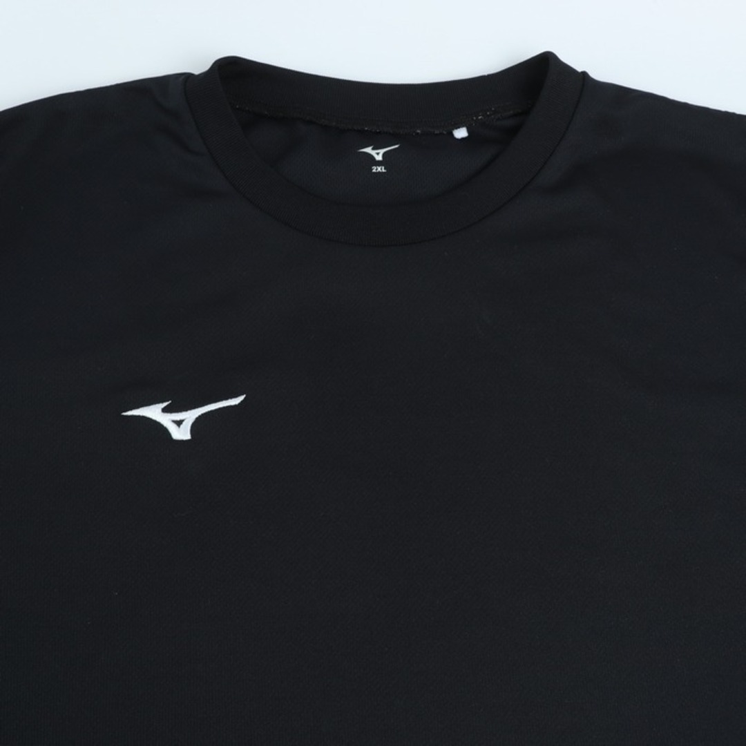 MIZUNO(ミズノ)のミズノ 半袖Ｔシャツ トップス ワンポイントロゴ スポーツウエア 大きいサイズ メンズ 2XLサイズ ブラック Mizuno メンズのトップス(Tシャツ/カットソー(半袖/袖なし))の商品写真