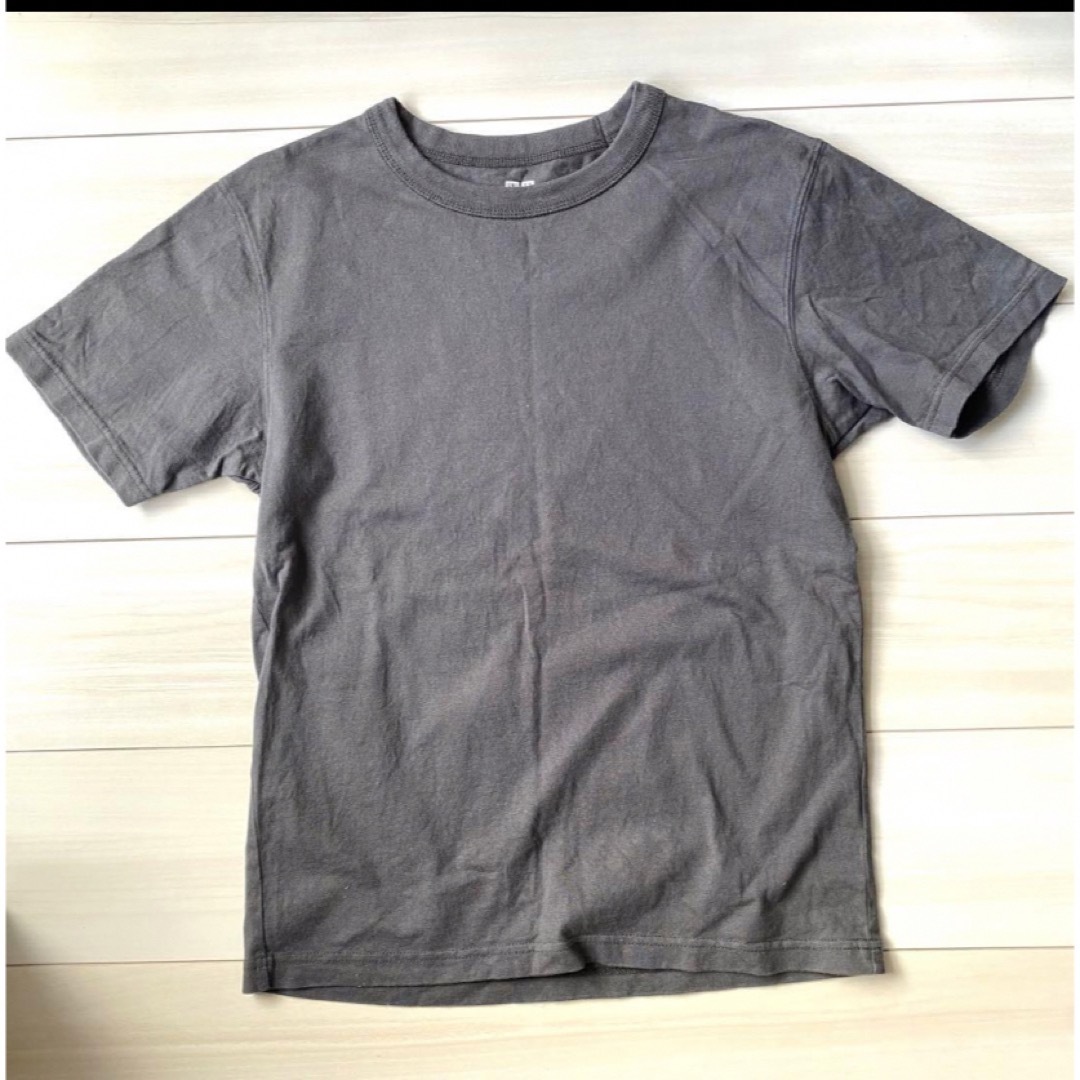 UNIQLO(ユニクロ)のユニクロU クルーネックT 半袖　グレー　Sサイズ　綿100% レディースのトップス(Tシャツ(半袖/袖なし))の商品写真
