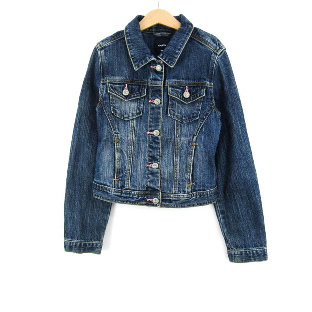 GAP(ギャップ)のギャップ デニムジャケット アウター Gジャン キッズ 女の子用 140サイズ ブルー GAP キッズ/ベビー/マタニティのキッズ服女の子用(90cm~)(ジャケット/上着)の商品写真