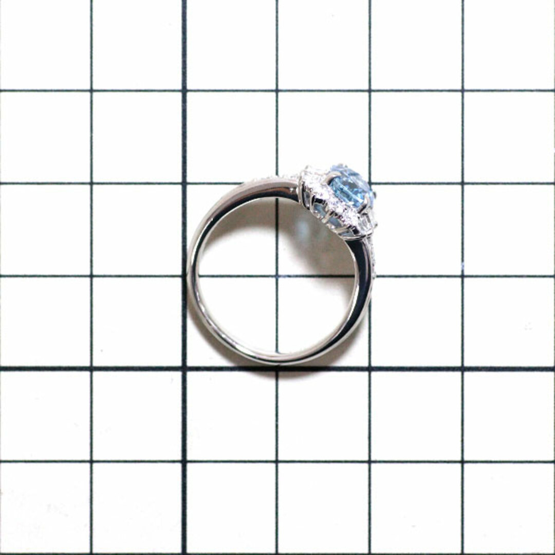 Pt900 アクアマリン ダイヤモンド リング 1.07ct D0.62ct レディースのアクセサリー(リング(指輪))の商品写真