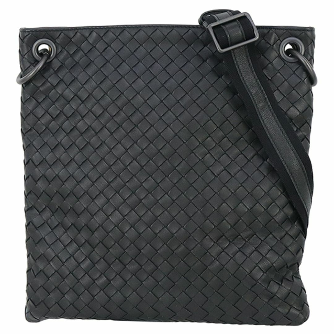 Bottega Veneta(ボッテガヴェネタ)のボッテガヴェネタ バッグ メンズ ショルダーバッグ イントレチャート ブラック 新品同様 h-n387 メンズのバッグ(ショルダーバッグ)の商品写真