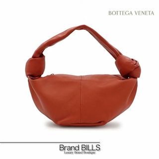 ボッテガヴェネタ(Bottega Veneta)の未使用品 ボッテガ ヴェネタ ダブルノット ハンドバッグ ミニバッグ 629635 ワンハンドル カーフレザー オレンジ ゴールド金具 (ハンドバッグ)