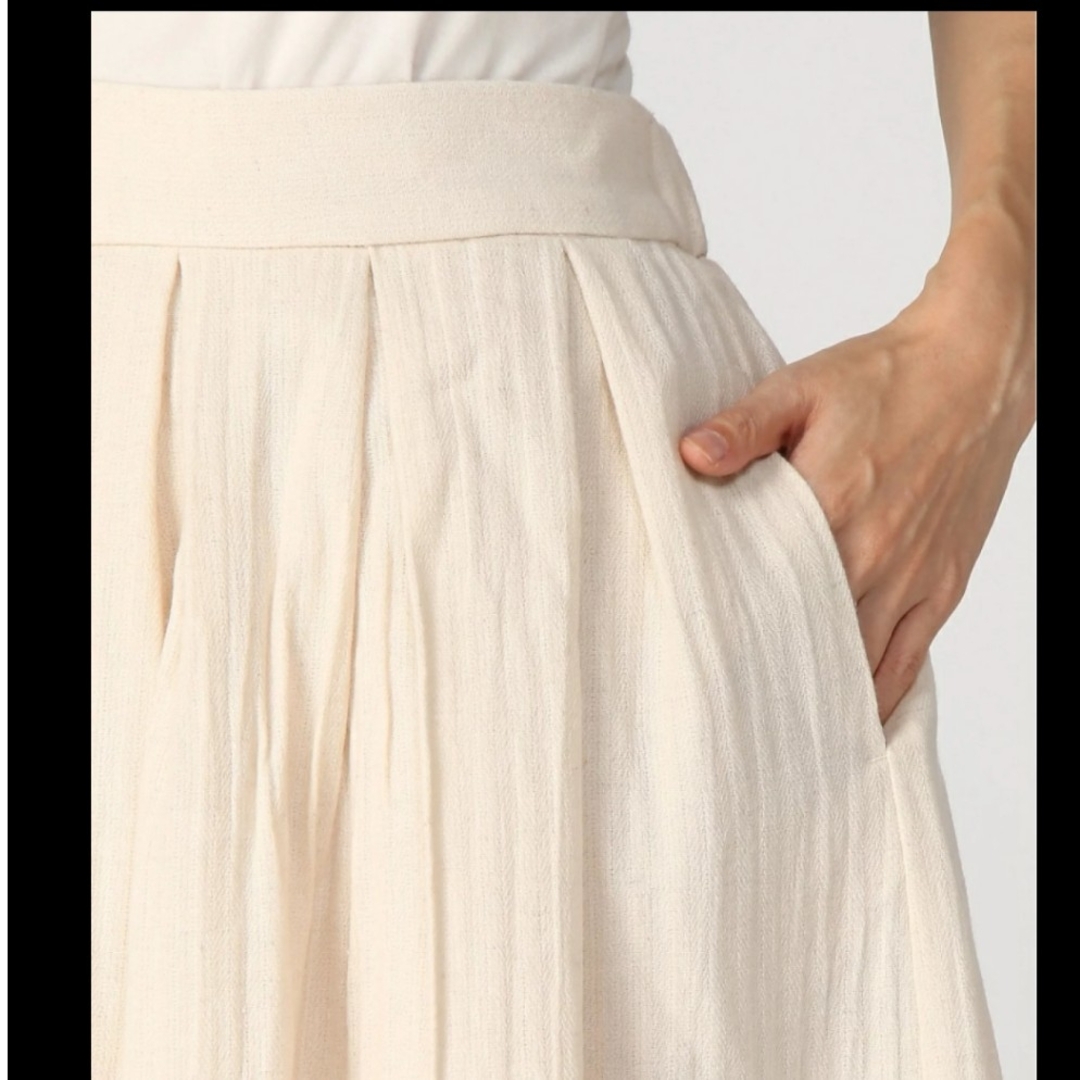 SM2(サマンサモスモス)の新品　サマンサモスモス　ウール混ワッシャーガーゼスカート　キナリ　定価8250円 レディースのスカート(ロングスカート)の商品写真