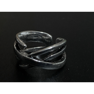 シルバーリング 指輪 レディース メンズ ユニセックス V系 フリーサイズ ①(リング(指輪))