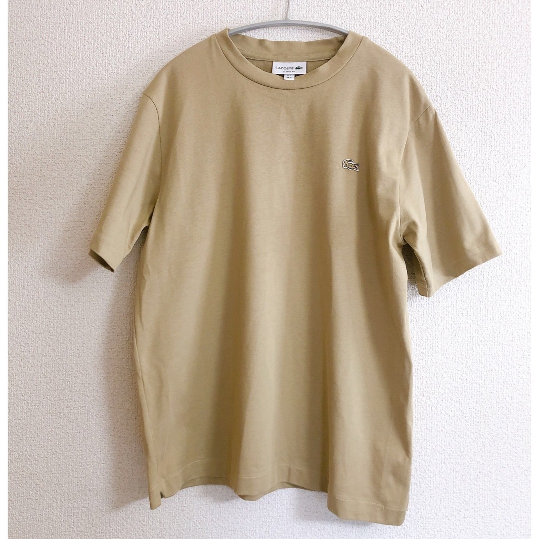 LACOSTE(ラコステ)のラコステ　ワンポイント　ロゴ　クルーネックTシャツ　ベージュ レディースのトップス(シャツ/ブラウス(長袖/七分))の商品写真