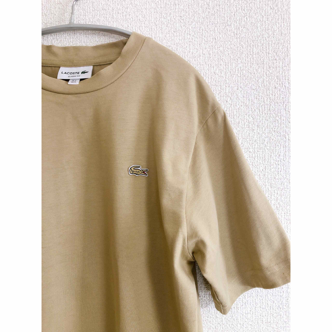 LACOSTE(ラコステ)のラコステ　ワンポイント　ロゴ　クルーネックTシャツ　ベージュ レディースのトップス(シャツ/ブラウス(長袖/七分))の商品写真