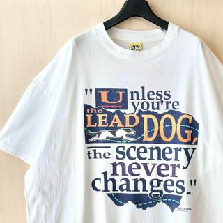 ヴィンテージ(VINTAGE)の90s USA製古着　ヴィンテージ　BIG DOGS Tシャツ　シングルステッチ(Tシャツ/カットソー(半袖/袖なし))