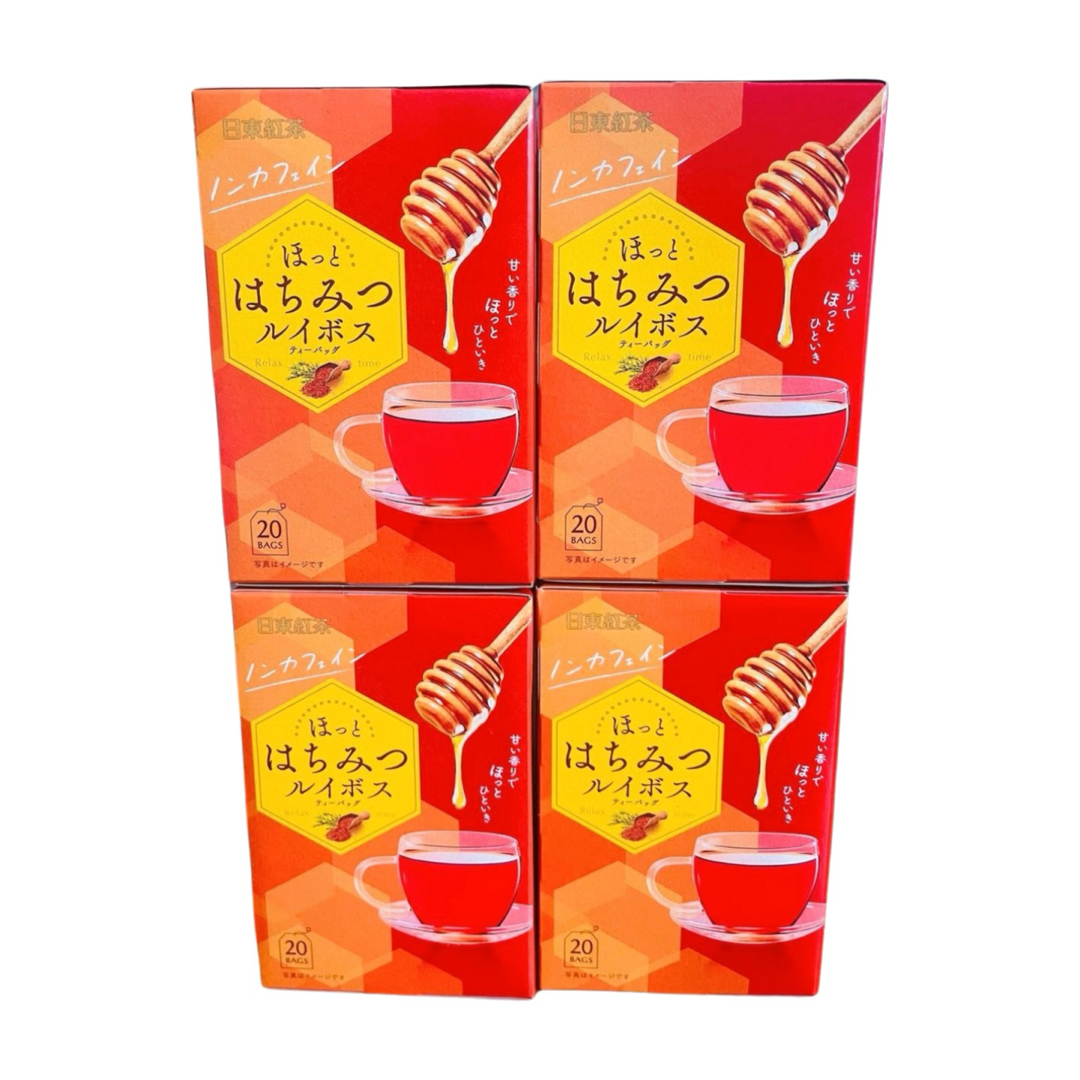 日東紅茶 はちみつルイボス 4箱　ティーバック80P ノンカフェイン　温活 食品/飲料/酒の飲料(茶)の商品写真