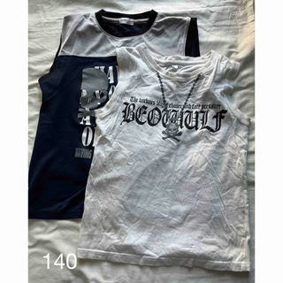 スカル　タンクトップ　140cm(Tシャツ/カットソー)