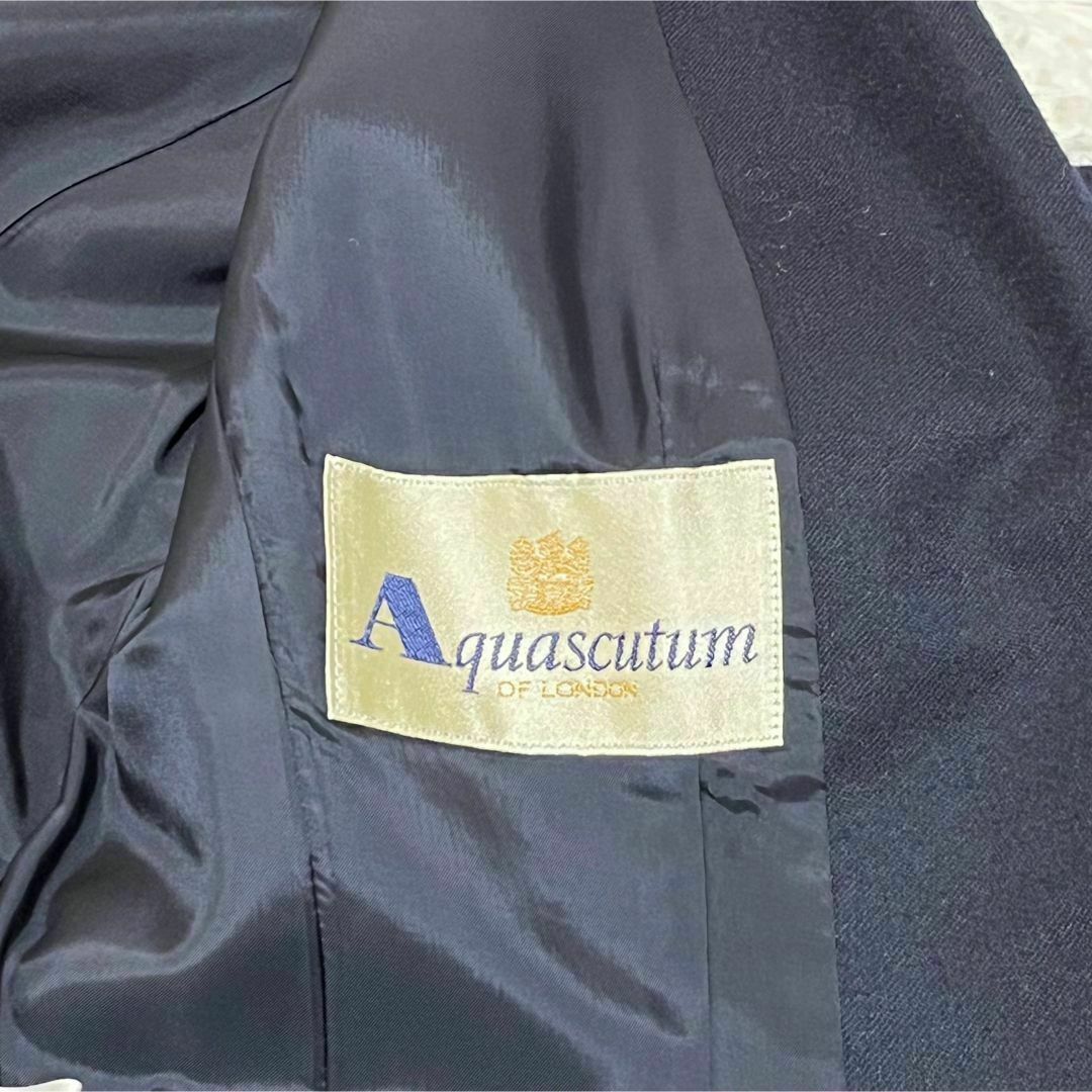 AQUA SCUTUM(アクアスキュータム)のAquascutum ネイビー ジャケット テーラード 日本製 レディースのジャケット/アウター(テーラードジャケット)の商品写真