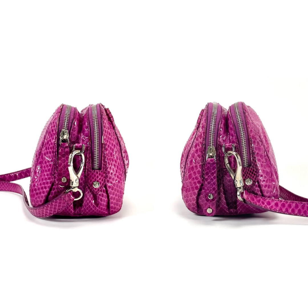 TOD'S(トッズ)のTOD'S トッズ パイソン ショルダーバッグ 斜めがけ ピンク レザー レディースのバッグ(ショルダーバッグ)の商品写真