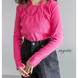 mystic - 新品 mystic レイヤードリブプルオーバー