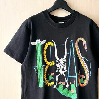 FRUIT OF THE LOOM - 90s USA製古着　ヴィンテージ　Tシャツ　アニマル　グラフィック　サボテン