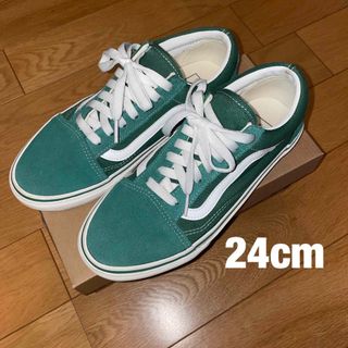 VANS - VANS スニーカー OLD SKOOL グリーン 24cm