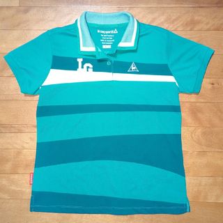 ルコックスポルティフ(le coq sportif)のルコック　レディース　ゴルフウェア　べインボーダー　半袖ポロシャツ　QGWLJ…(ウエア)