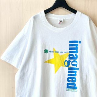 フルーツオブザルーム(FRUIT OF THE LOOM)のT 90s USA製古着　ヴィンテージ　イベントTシャツ　スター　クローバー(Tシャツ/カットソー(半袖/袖なし))