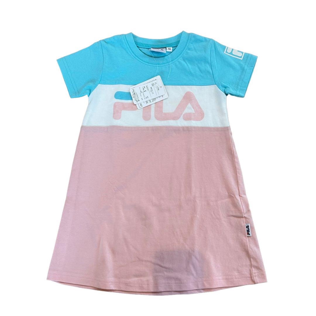 FILA(フィラ)の新品タグ付き　キッズ　女児　女の子　FILA 110cm 半袖　Tシャツ キッズ/ベビー/マタニティのキッズ服女の子用(90cm~)(Tシャツ/カットソー)の商品写真