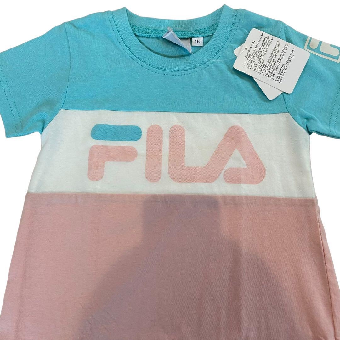 FILA(フィラ)の新品タグ付き　キッズ　女児　女の子　FILA 110cm 半袖　Tシャツ キッズ/ベビー/マタニティのキッズ服女の子用(90cm~)(Tシャツ/カットソー)の商品写真