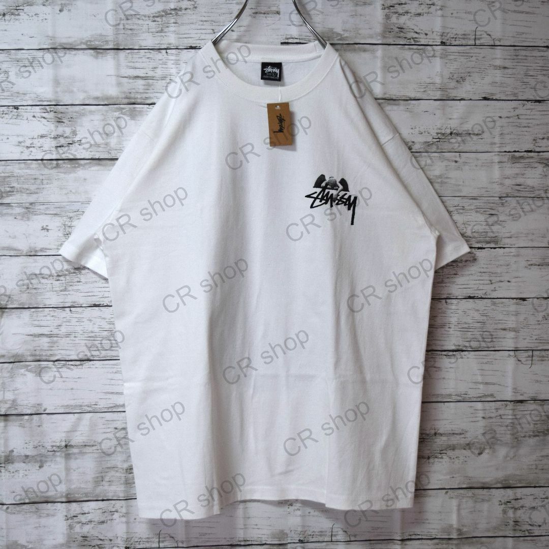 STUSSY(ステューシー)の【ステューシー】正規・新品タグ　8ボール&天使　白　M　Tシャツ メンズのトップス(Tシャツ/カットソー(半袖/袖なし))の商品写真