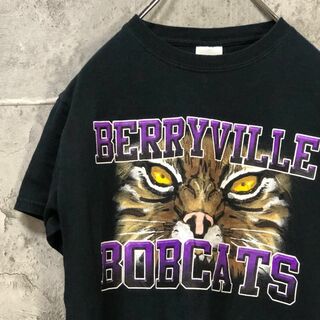 レア BERRYVILLE BOBCATS フットボール ボブキャット Tシャツ(Tシャツ/カットソー(半袖/袖なし))