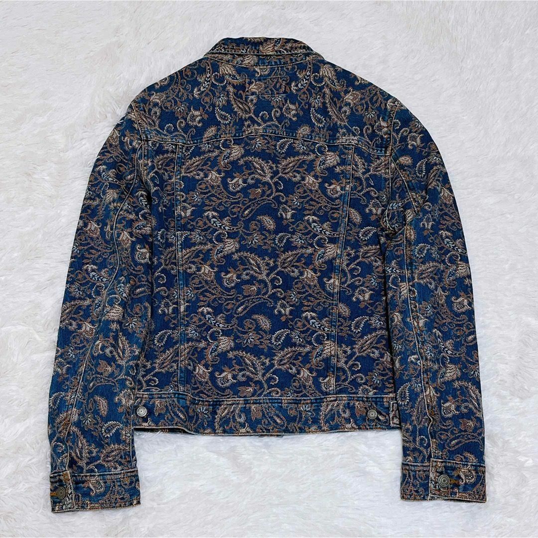 sabstreet(サブストリート)の美品 ヴィンテージ ジャガード デニムジャケット Gジャン ペイズリー 日本製 レディースのジャケット/アウター(Gジャン/デニムジャケット)の商品写真