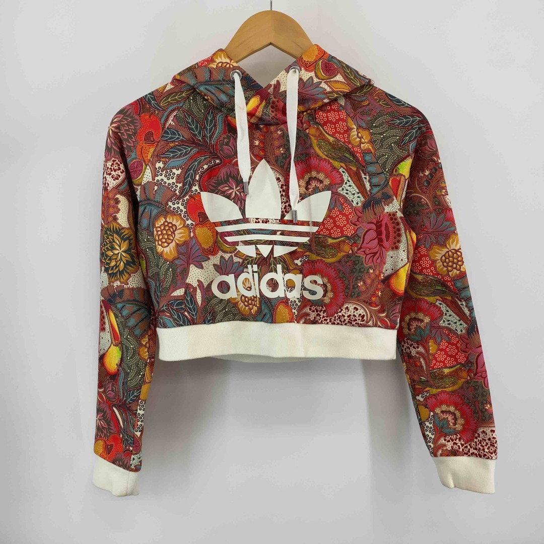 adidas(アディダス)のadidas（originals） アディダス（オリジナルス） レディース パーカー 花柄 ボタニカル柄 ショート丈 レディースのトップス(パーカー)の商品写真