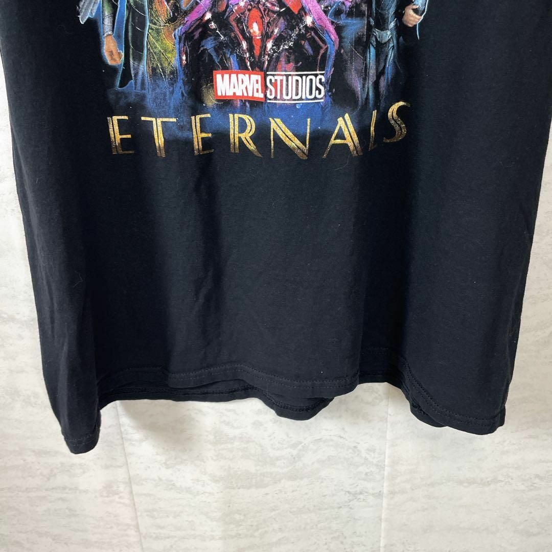 MARVEL(マーベル)の半袖Ｔシャツ　マーベル　エターナルズ　サイズＸＬ　黒ブラック　メンズ　古着 メンズのトップス(Tシャツ/カットソー(半袖/袖なし))の商品写真