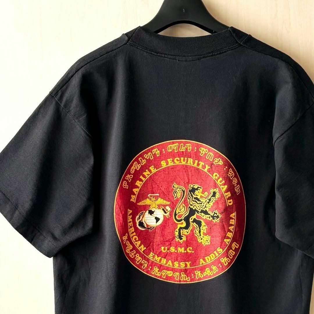 SCREEN STARS(スクリーンスターズ)の90s USA製古着　ヴィンテージ　スクリーンスターズ　Tシャツ　USMC 海軍 メンズのトップス(Tシャツ/カットソー(半袖/袖なし))の商品写真