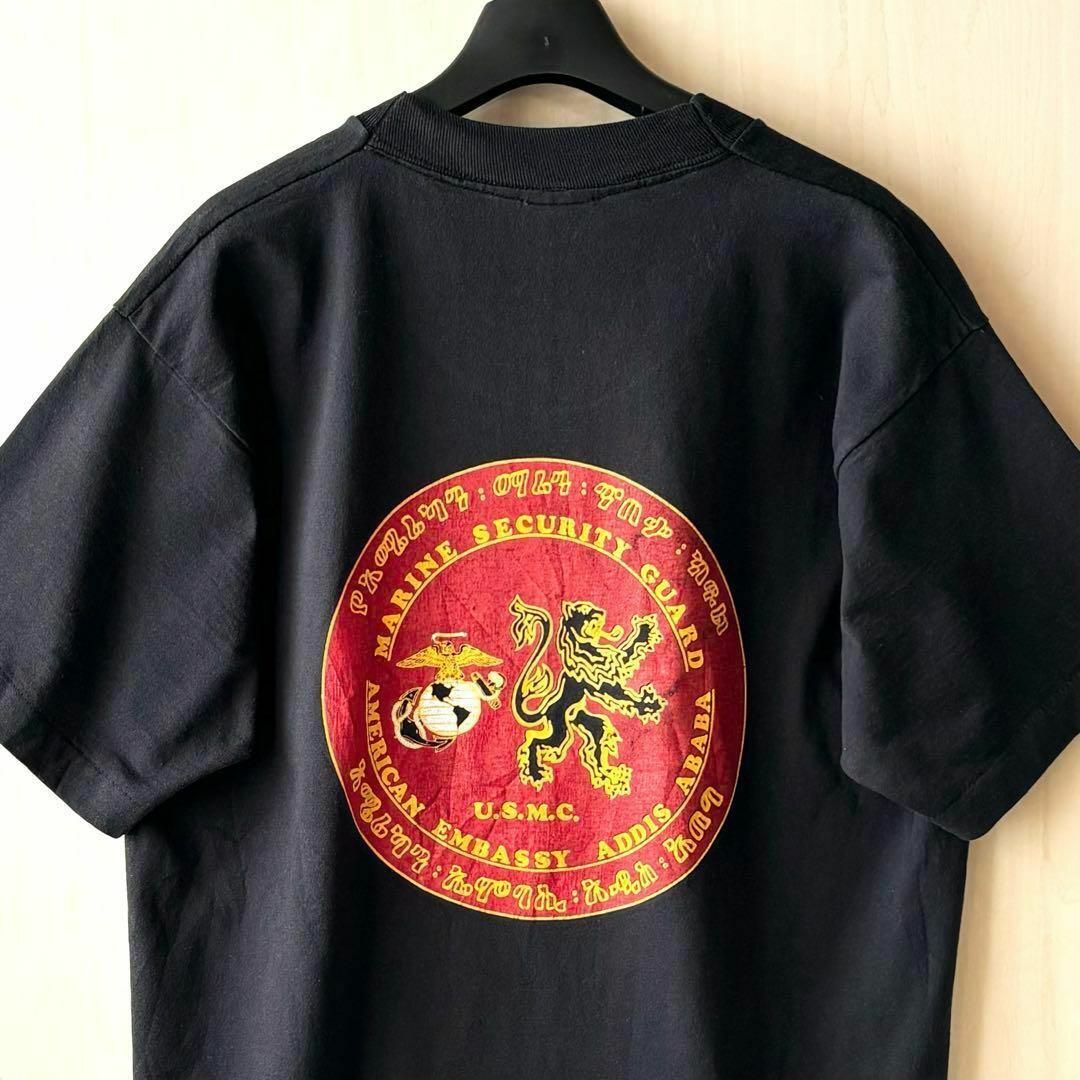 SCREEN STARS(スクリーンスターズ)の90s USA製古着　ヴィンテージ　スクリーンスターズ　Tシャツ　USMC 海軍 メンズのトップス(Tシャツ/カットソー(半袖/袖なし))の商品写真