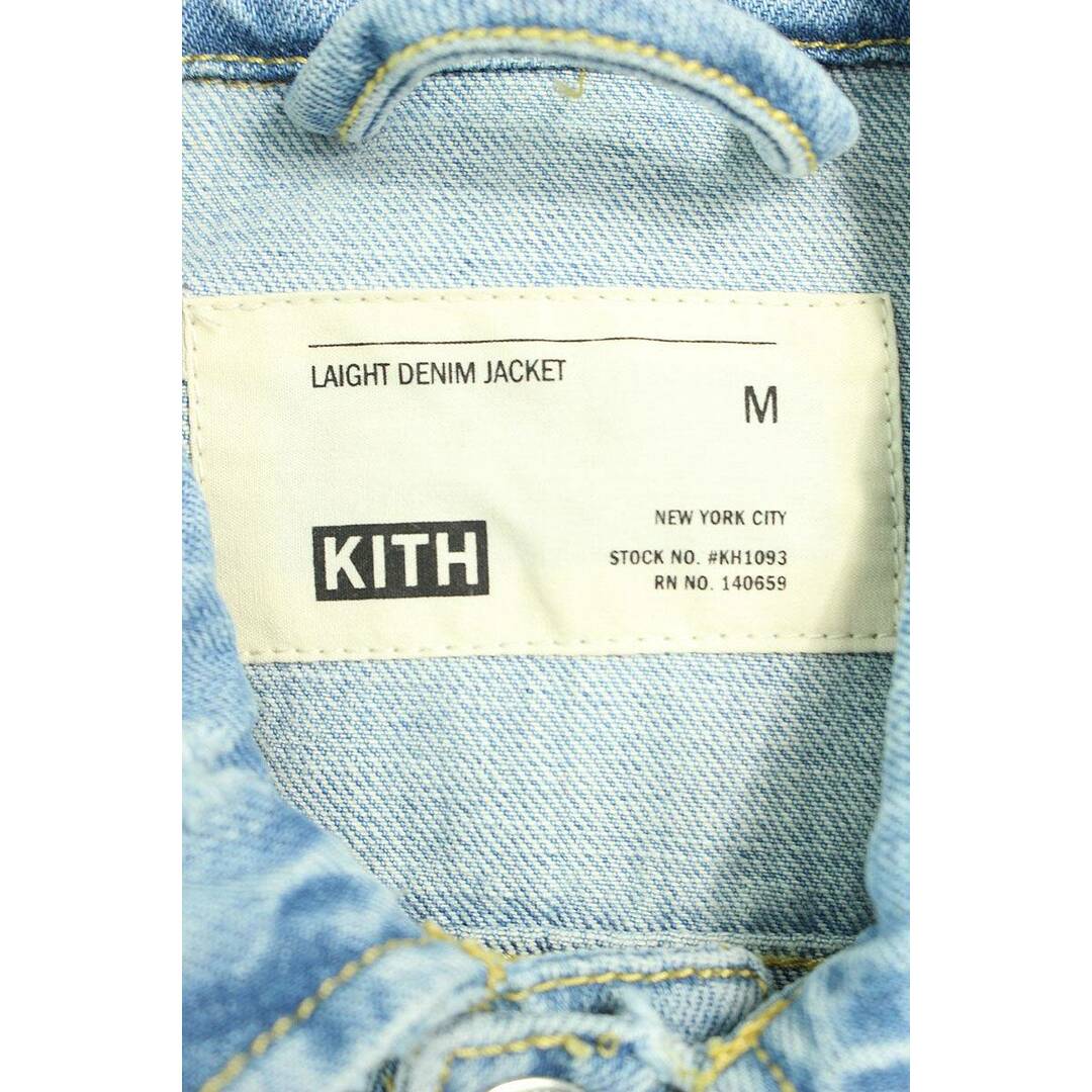 KITH(キス)のキス  Laight Denim Jacket ダメージリペアペンキデニムジャケット メンズ M メンズのジャケット/アウター(Gジャン/デニムジャケット)の商品写真