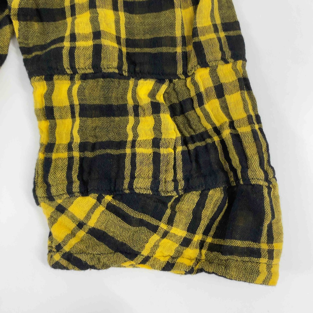 COLZA(コルザ)のCOLZA コルザ レディース Tシャツ（長袖） 黄ⅹ黒 チェック TK レディースのトップス(Tシャツ(長袖/七分))の商品写真