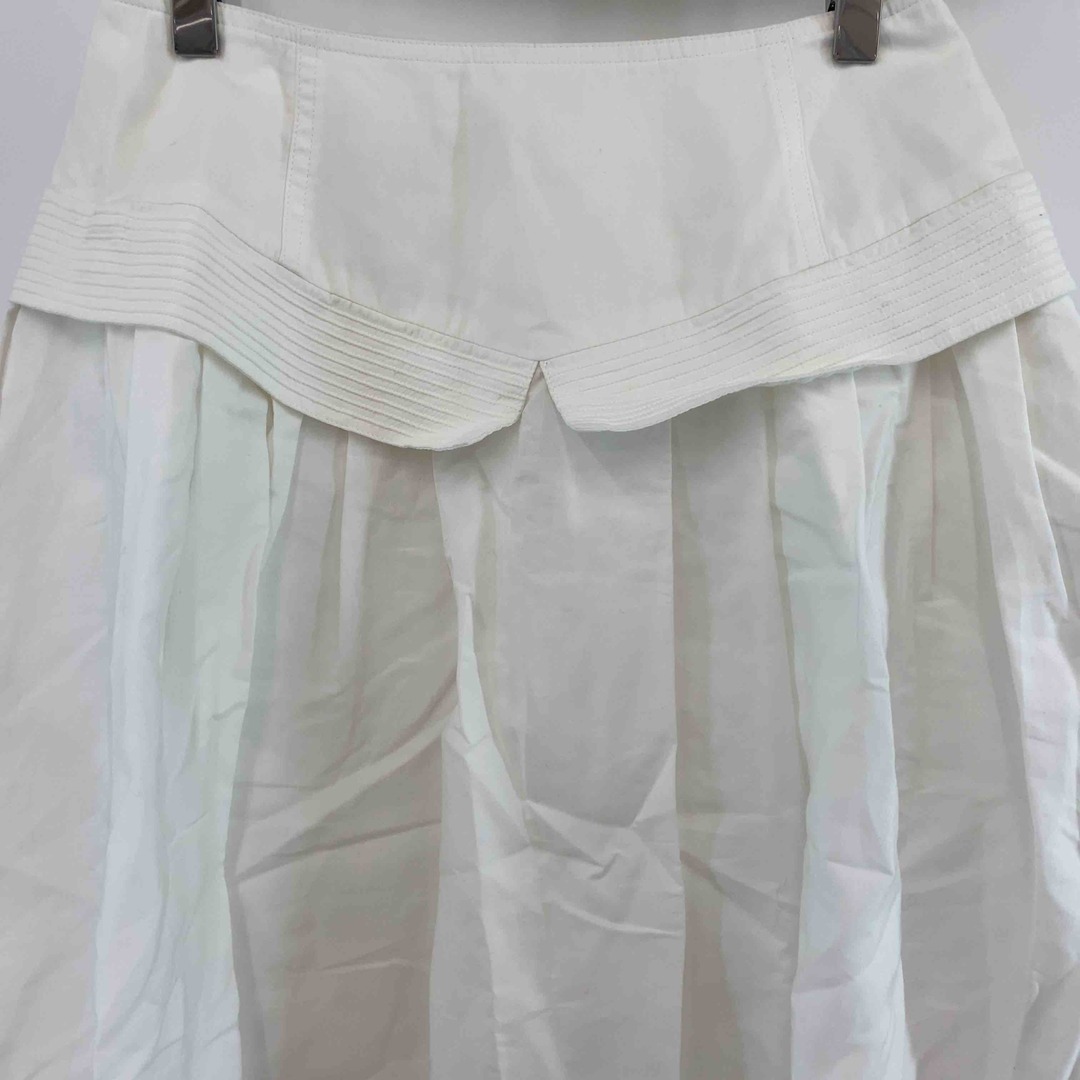 Christian Dior(クリスチャンディオール)のChristian Dior クリスチャンディオール レディース ミドル丈スカート オフ 綿 タックギャザースカート レディースのスカート(ロングスカート)の商品写真