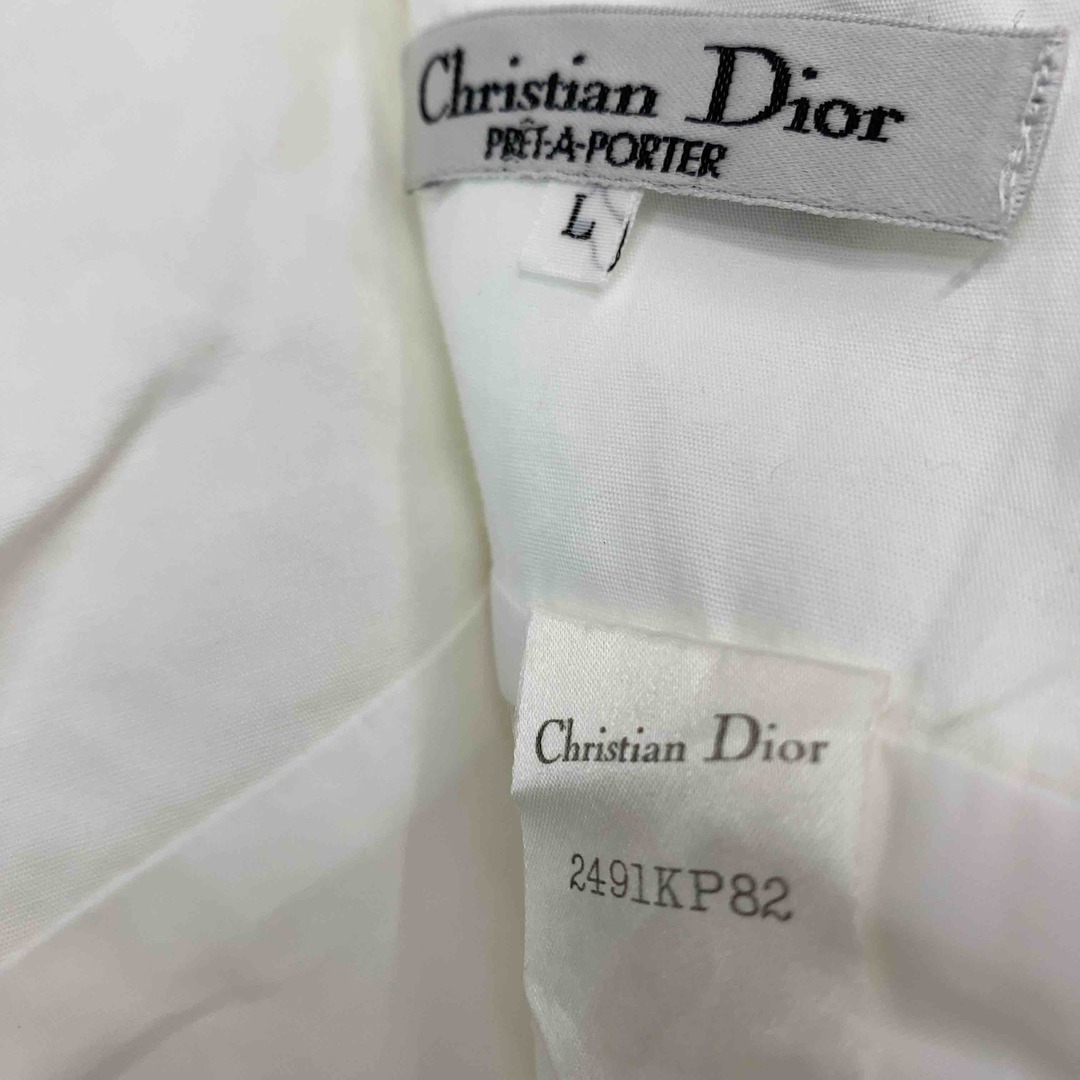 Christian Dior(クリスチャンディオール)のChristian Dior クリスチャンディオール レディース ミドル丈スカート オフ 綿 タックギャザースカート レディースのスカート(ロングスカート)の商品写真