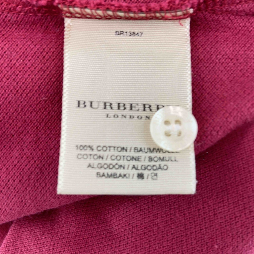 BURBERRY(バーバリー)のBURBERRY LONDON バーバリー ロンドン メンズ ポロシャツ  刺繡ロゴ ワインレッド 半袖ポロシャツ メンズのトップス(ポロシャツ)の商品写真