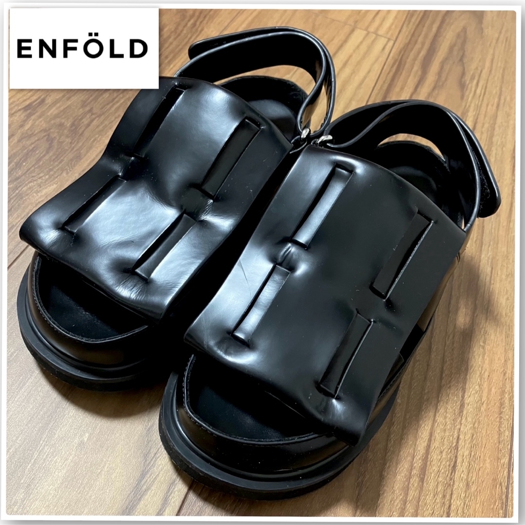 ENFOLD(エンフォルド)のエンフォルド ENFOLD スクエアサンダル サイズ37 レディースの靴/シューズ(サンダル)の商品写真