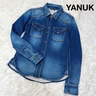 美品 YANUK ヤヌーク デニット ウエスタンシャツ