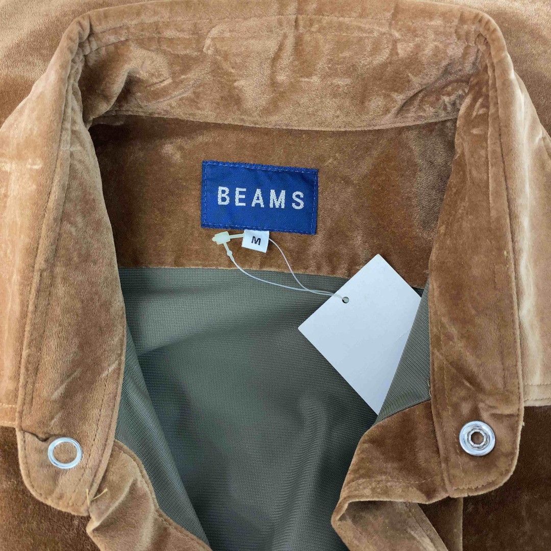 BEAMS ビームス 　ブラウン　茶色　スエード風　サイズМ　メンズ 長袖シャツ メンズのトップス(シャツ)の商品写真