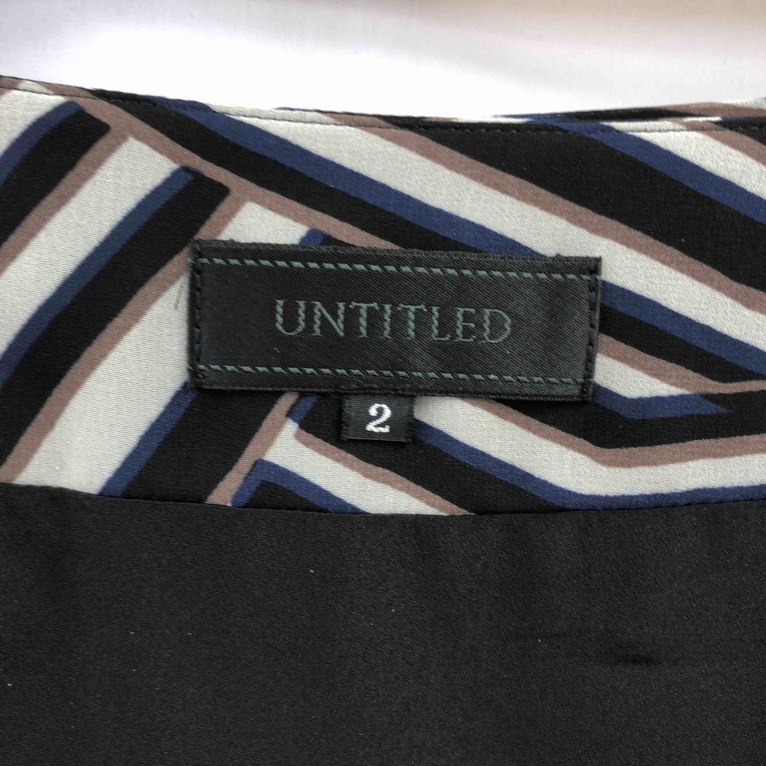 UNTITLED(アンタイトル)のUNTITLED アンタイトル レディース ひざ丈スカート 黒ｘ茶ｘ青 tk レディースのスカート(ひざ丈スカート)の商品写真