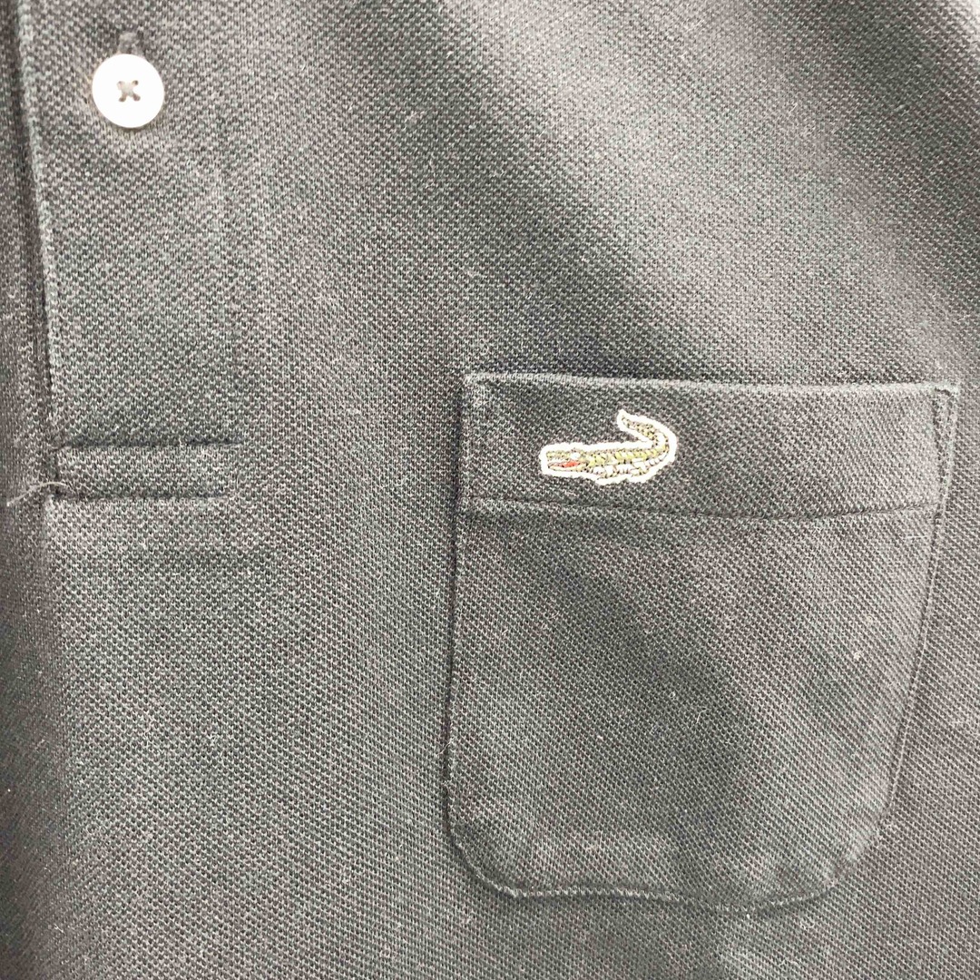 Crocodile(クロコダイル)のCrocodile クロコダイル メンズ ポロシャツ 長袖ポロシャツ ブラック 刺繡ロゴ メンズのトップス(ポロシャツ)の商品写真
