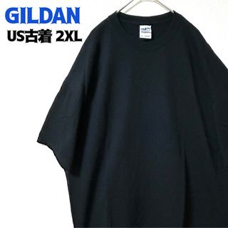 GILDAN - US古着 ギルダン 半袖 Tシャツ プレーン 無地 ブラック 2XL ゆるだぼ